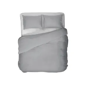 Housse de couette Kayori Saya Cotton Satin - Argent gris