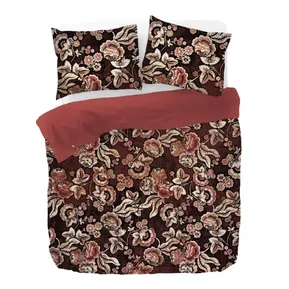 Housse de couette Kayori Coton satin Reza - rouge