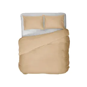 Kayori Giza - Housse de couette Satin de coton égyptien - Taupe